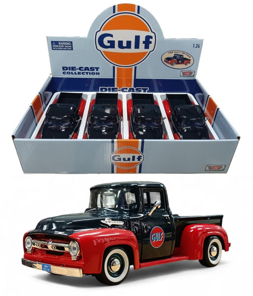 Ford F-100 Pick Up 1955/56 GULF - Escala 1/24 - Motormax (sin caja)