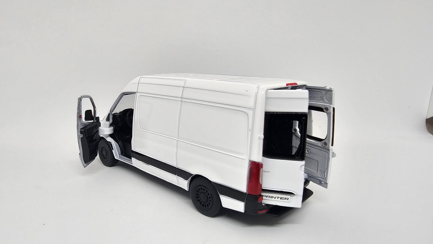 Mercedes Benz Sprinter Furgon Techo Alto Escala 1/48 Kinsmart