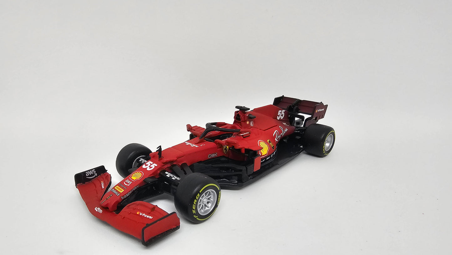 Ferrari F1 SF21 #55 Carlos Sainz - 2021 - F1 Burago Escala 1/43