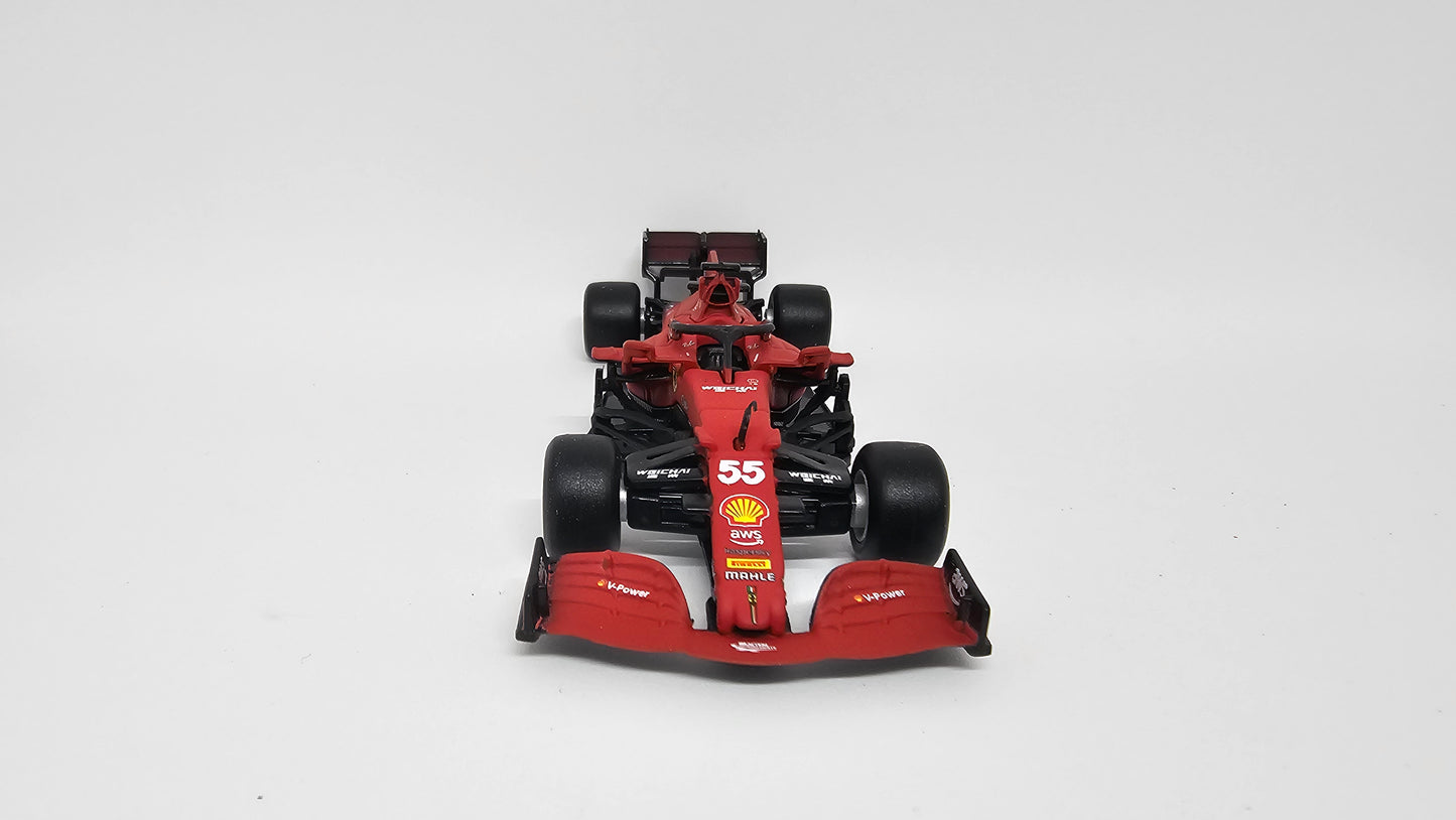 Ferrari F1 SF21 #55 Carlos Sainz - 2021 - F1 Burago Escala 1/43