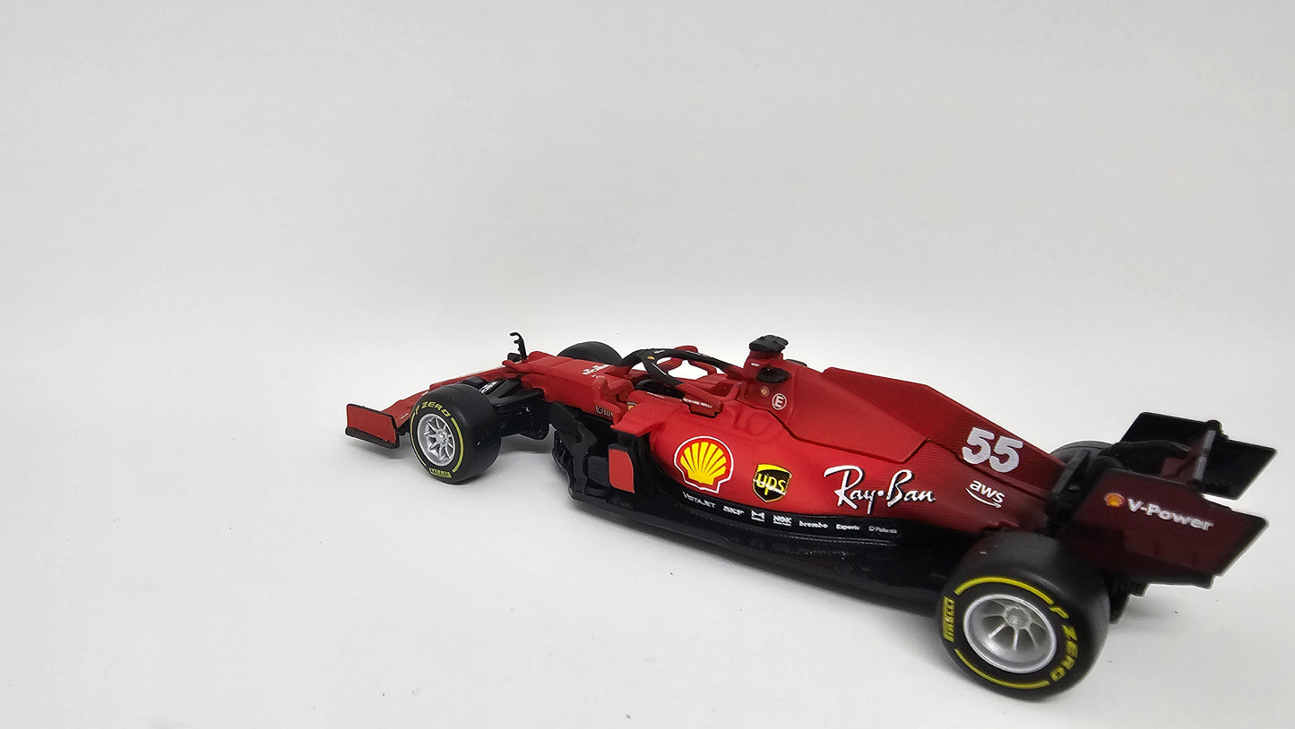 Ferrari F1 SF21 #55 Carlos Sainz - 2021 - F1 Burago Escala 1/43