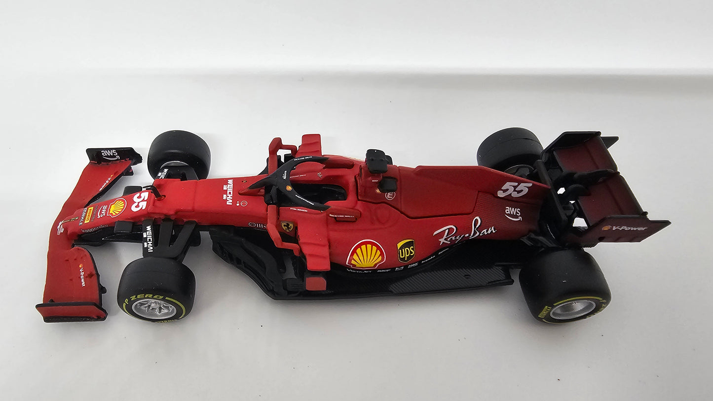 Ferrari F1 SF21 #55 Carlos Sainz - 2021 - F1 Burago Escala 1/43