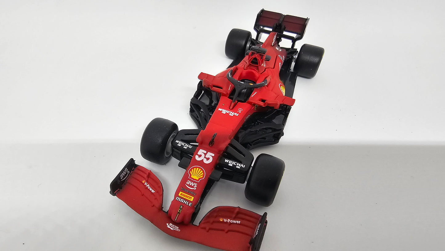 Ferrari F1 SF21 #55 Carlos Sainz - 2021 - F1 Burago Escala 1/43
