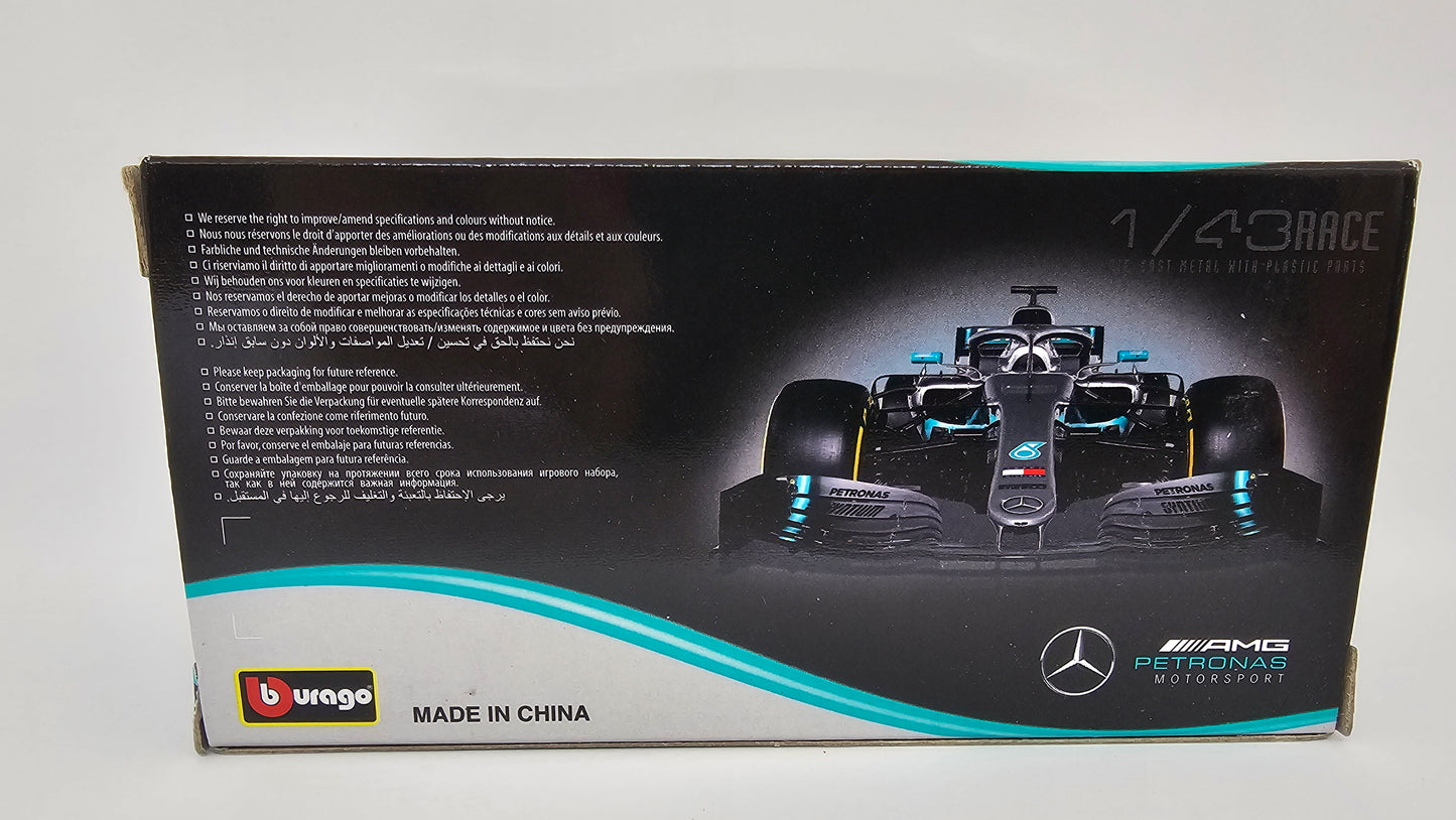 Mercedes AMG F1 W10 EQ POWER+ #44 Hamilton - 2019 - F1 Burago Escala 1/43