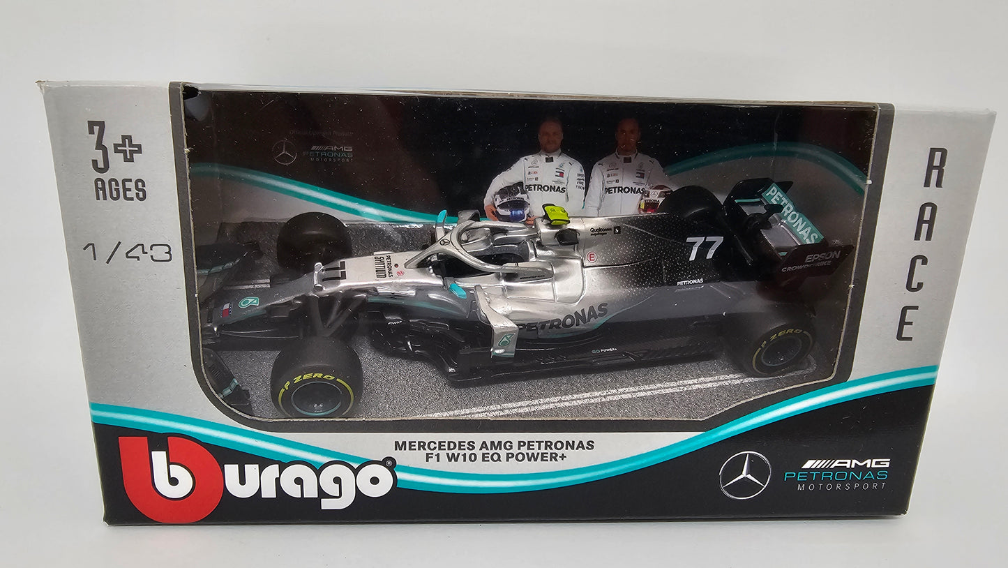 Mercedes AMG F1 W10 EQ POWER+ #77 Valtteri Bottas - 2019 - F1 Burago Escala 1/43