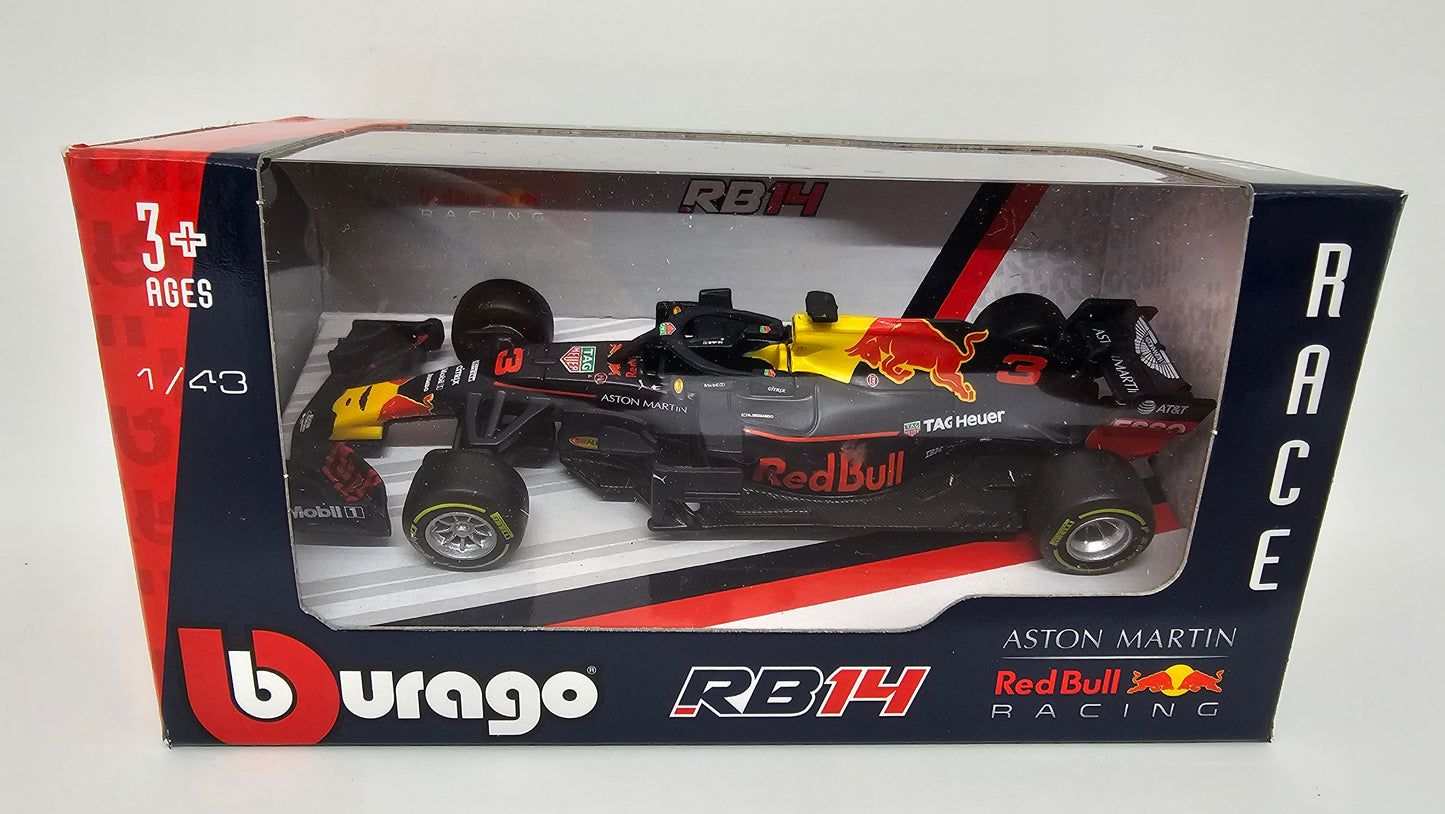 Red Bull Aston Martin F1 RB14 #3 Daniel Ricciardo 2018 - F1 Burago Escala 1/43
