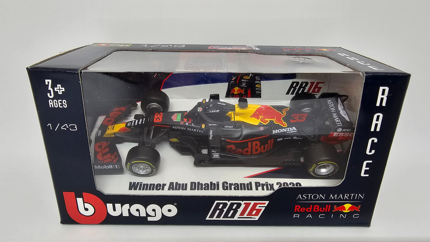 Red Bull Aston Martin F1 RB16 #33 Max Verstappen 2020 - F1 Burago Escala 1/43