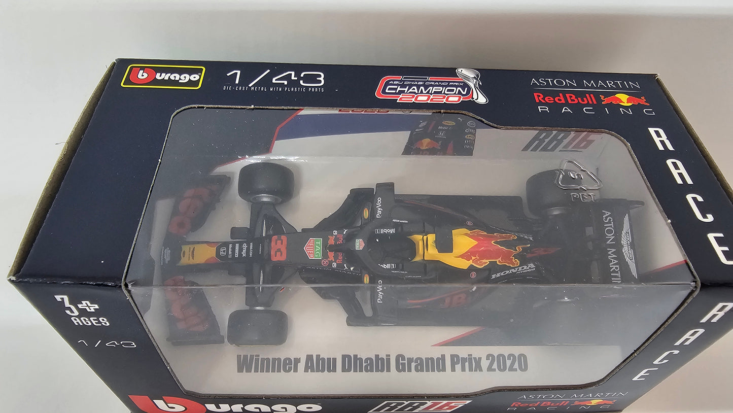 Red Bull Aston Martin F1 RB16 #33 Max Verstappen 2020 - F1 Burago Escala 1/43