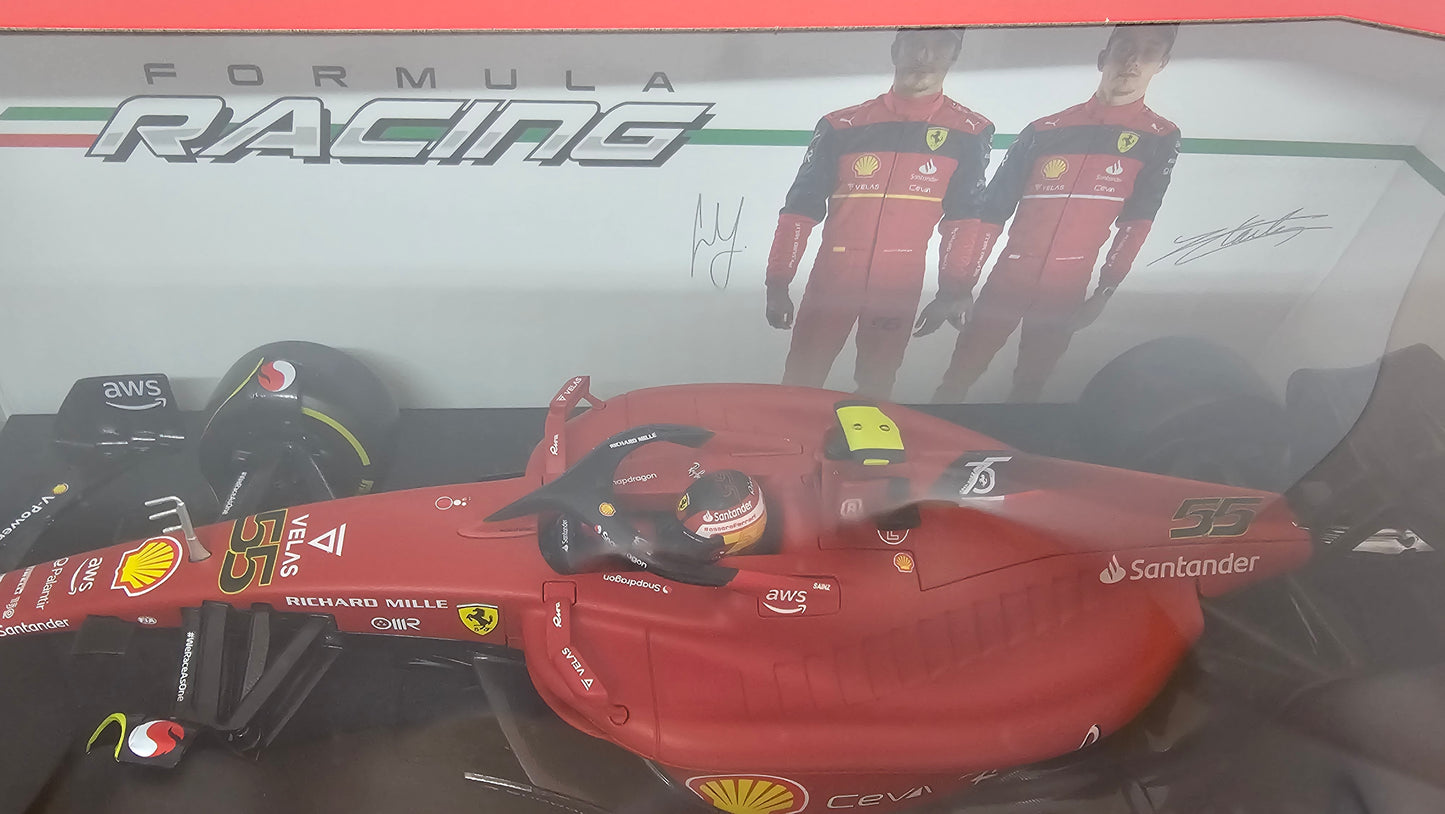 Ferrari F1-75 #55 2022 Carlos Sainz Escala 1/18 Burago