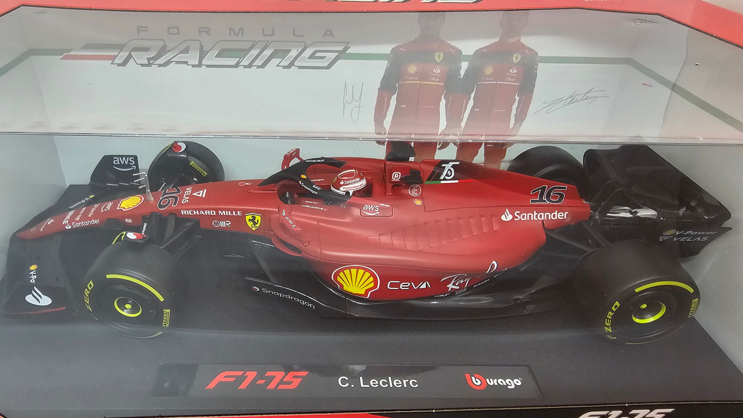 Ferrari F1-75 #16 2022 Charles Leclerc Escala 1/18 Burago