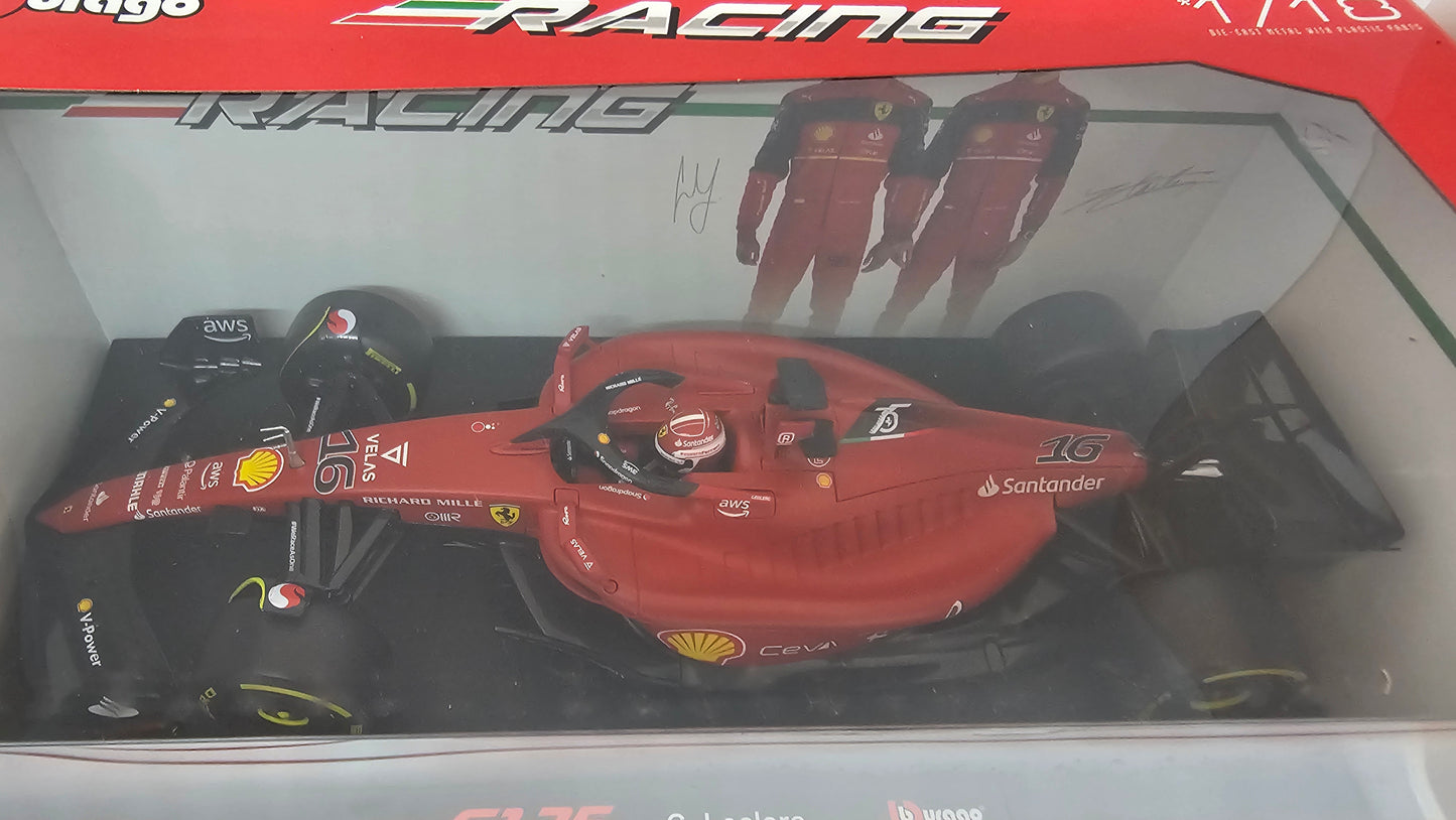 Ferrari F1-75 #16 2022 Charles Leclerc Escala 1/18 Burago