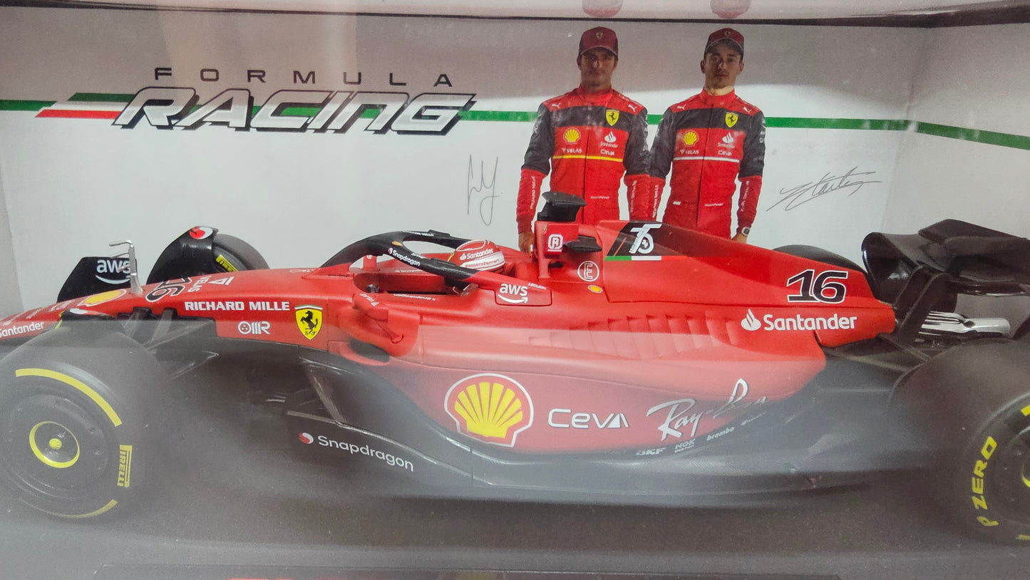 Ferrari F1-75 #16 2022 Charles Leclerc Escala 1/18 Burago
