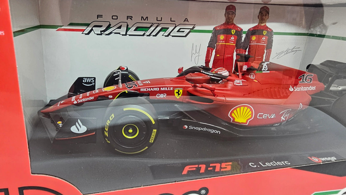 Ferrari F1-75 #16 2022 Charles Leclerc Escala 1/18 Burago