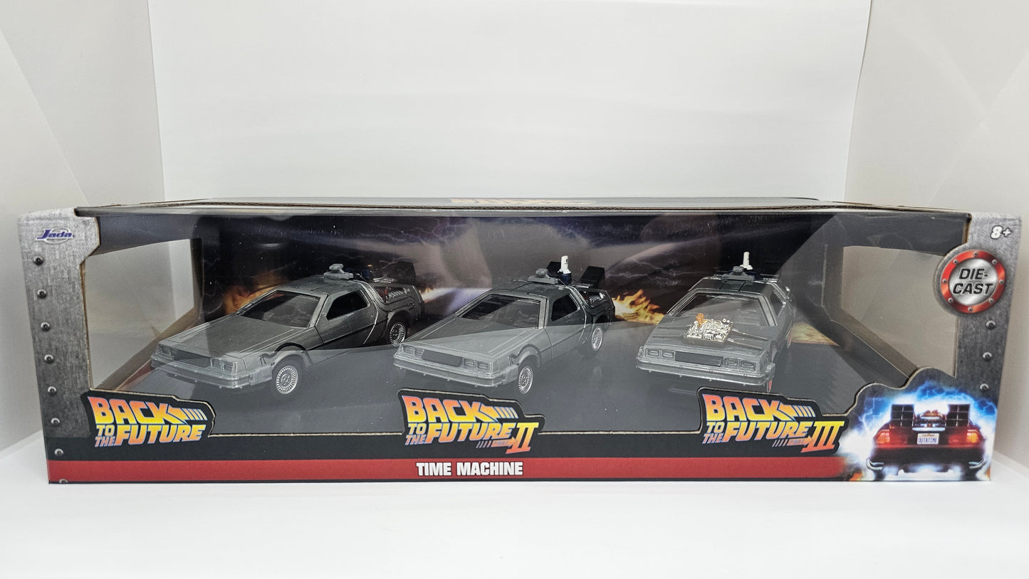 Delorean Colección Volver Al Futuro Trilogía Escala 1/32 JADA