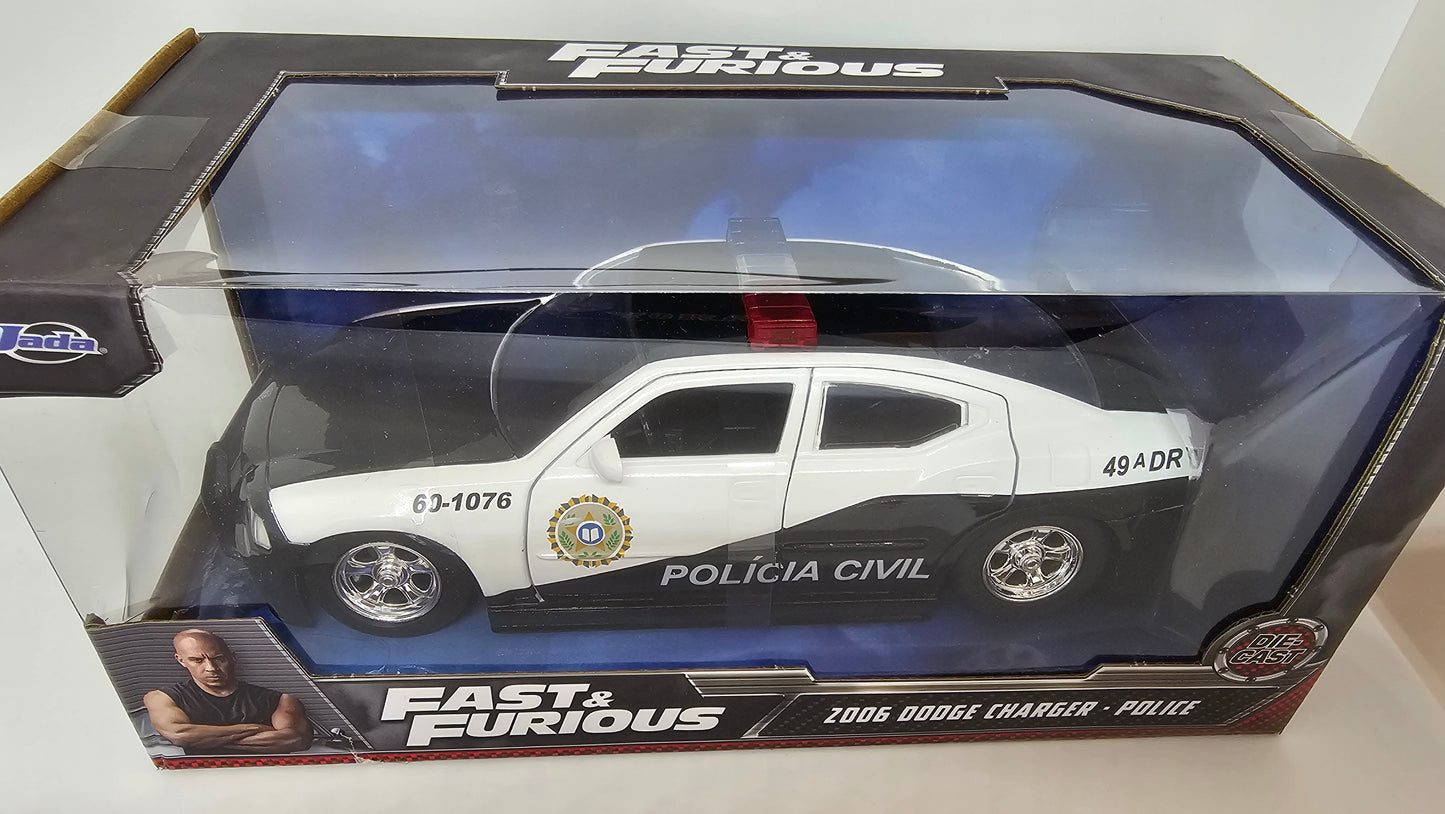 Dodge Charger Policia Civil de Rio de Janeiro - "RAPIDOS Y FURIOSOS 5" - Escala 1/24 - Jada