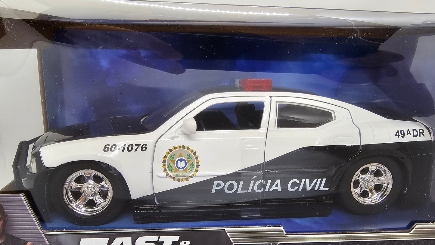 Dodge Charger Policia Civil de Rio de Janeiro - "RAPIDOS Y FURIOSOS 5" - Escala 1/24 - Jada