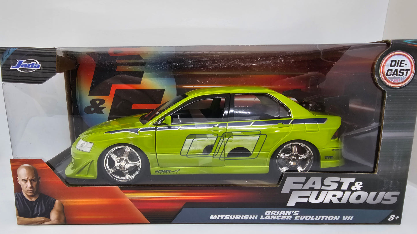 Mitsubishi Lancer Evolution VII de Brian - "RAPIDO Y FURIOSO 2" - Escala 1/24 - Jada