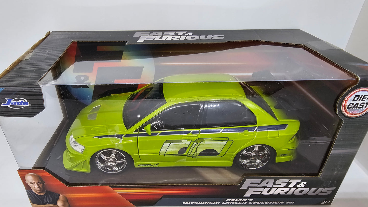 Mitsubishi Lancer Evolution VII de Brian - "RAPIDO Y FURIOSO 2" - Escala 1/24 - Jada