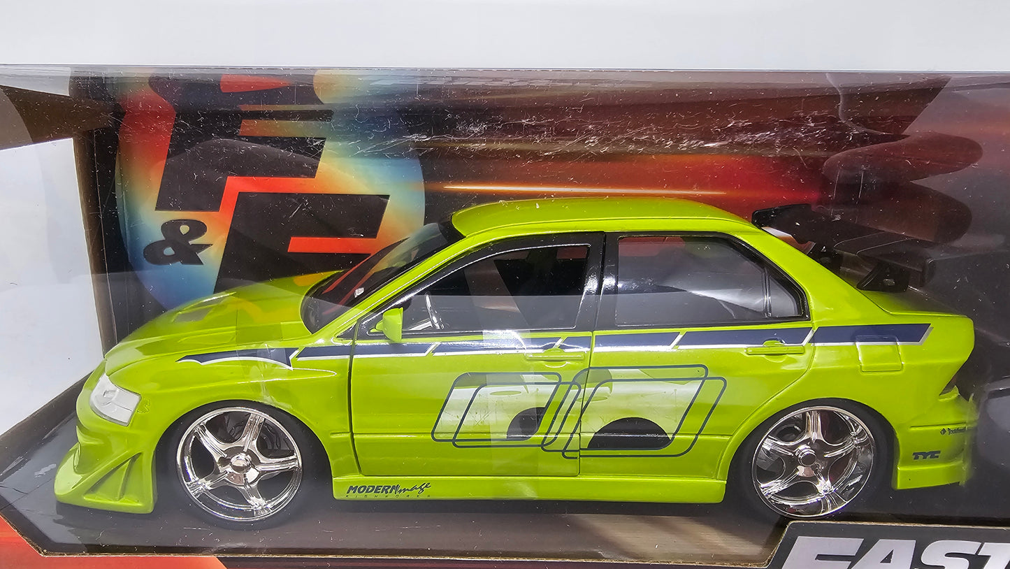 Mitsubishi Lancer Evolution VII de Brian - "RAPIDO Y FURIOSO 2" - Escala 1/24 - Jada