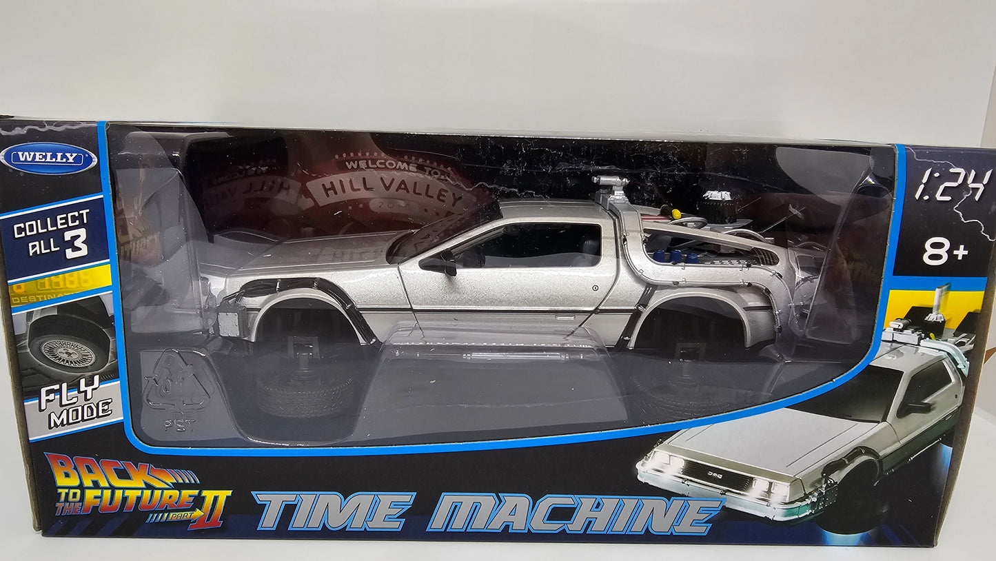 Delorean Volver Al Futuro II Volador Escala 1/24 WELLY