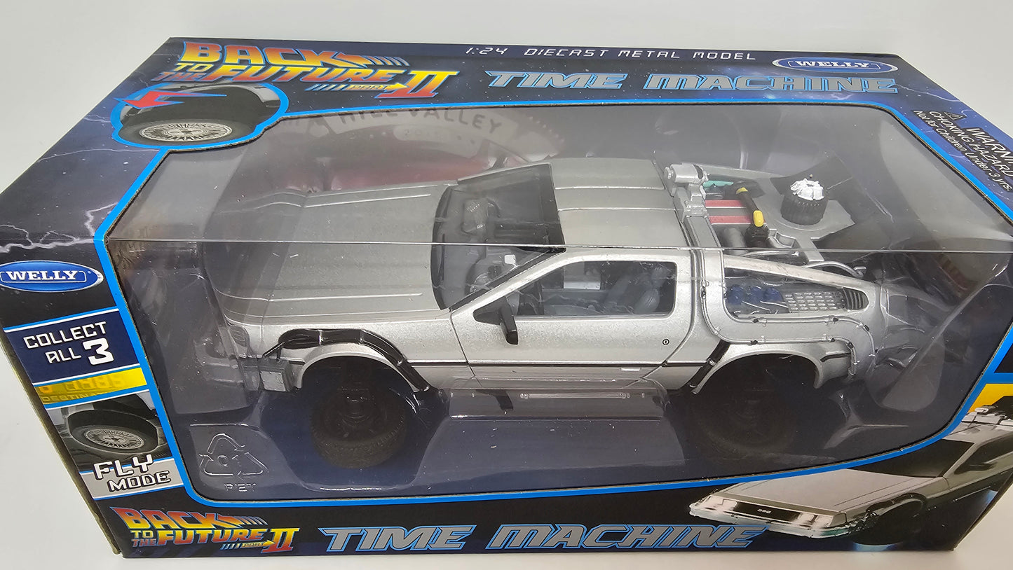 Delorean Volver Al Futuro II Volador Escala 1/24 WELLY