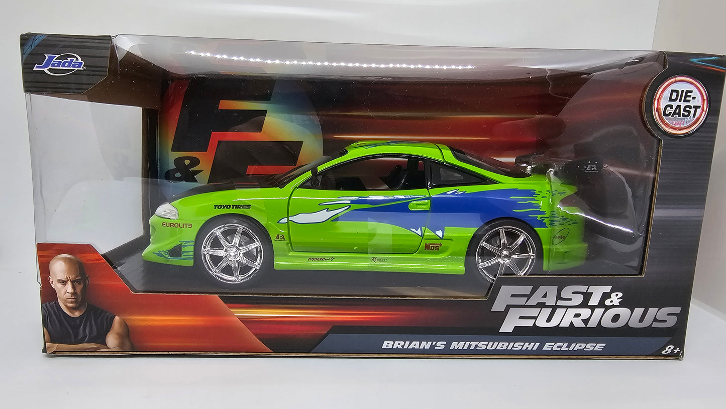 Mitsubishi Eclipse de Brian - "RAPIDO Y FURIOSO 1" - Escala 1/24 - Jada