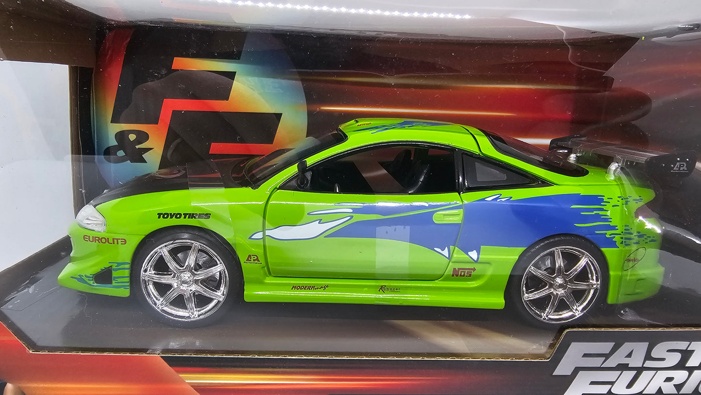 Mitsubishi Eclipse de Brian - "RAPIDO Y FURIOSO 1" - Escala 1/24 - Jada