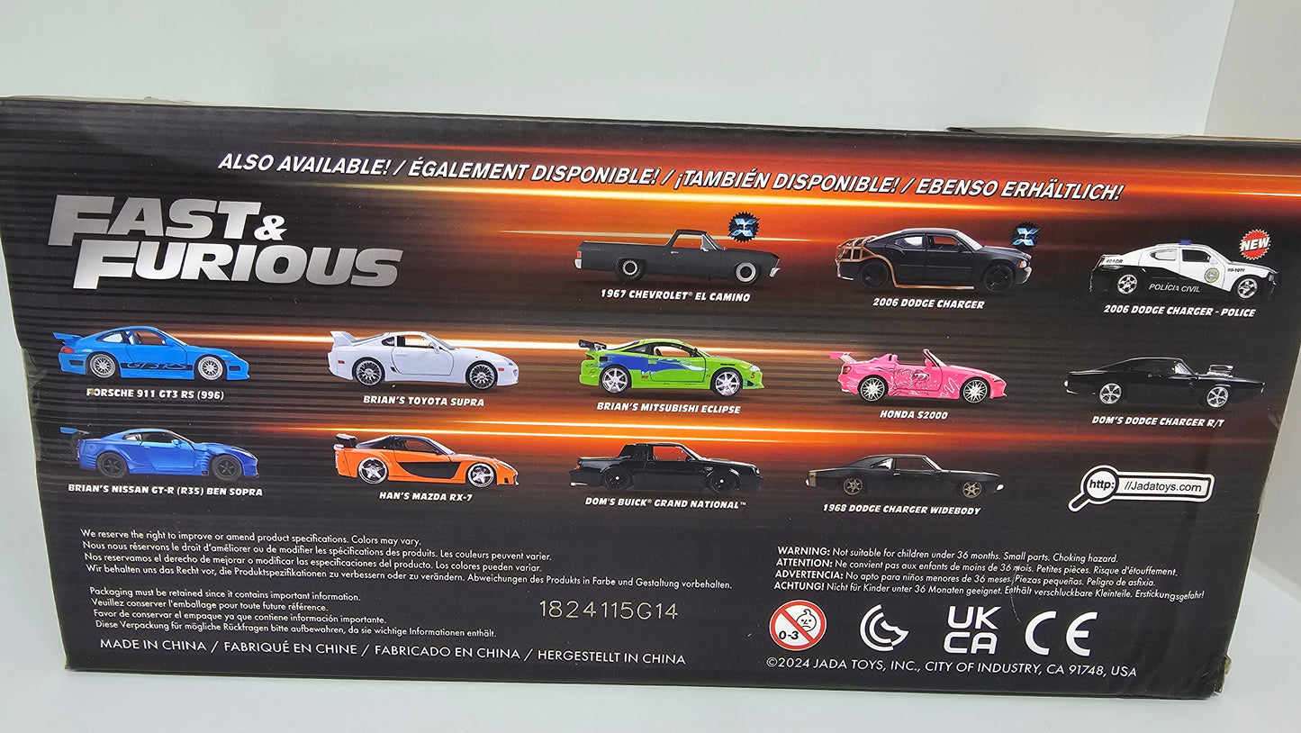 Nissan Skyline GT-R R34 de Brian - "RAPIDO Y FURIOSO 2" - Escala 1/24 - Jada