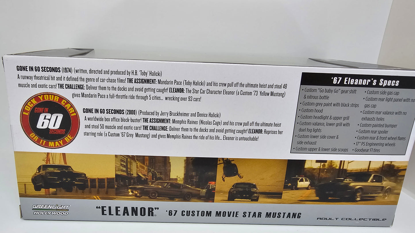 Ford Mustang Shelby GT-500 1967 "ELEANOR" Pelicula 60 Segundos - Escala 1/24 - Greenlight