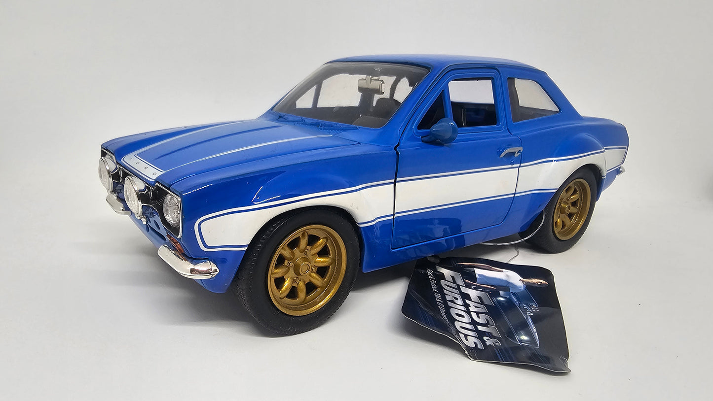 Ford Escort MK1 RS1600 1970 de Brian - "RAPIDO Y FURIOSO 6" - Escala 1/24 - Jada (sin caja)
