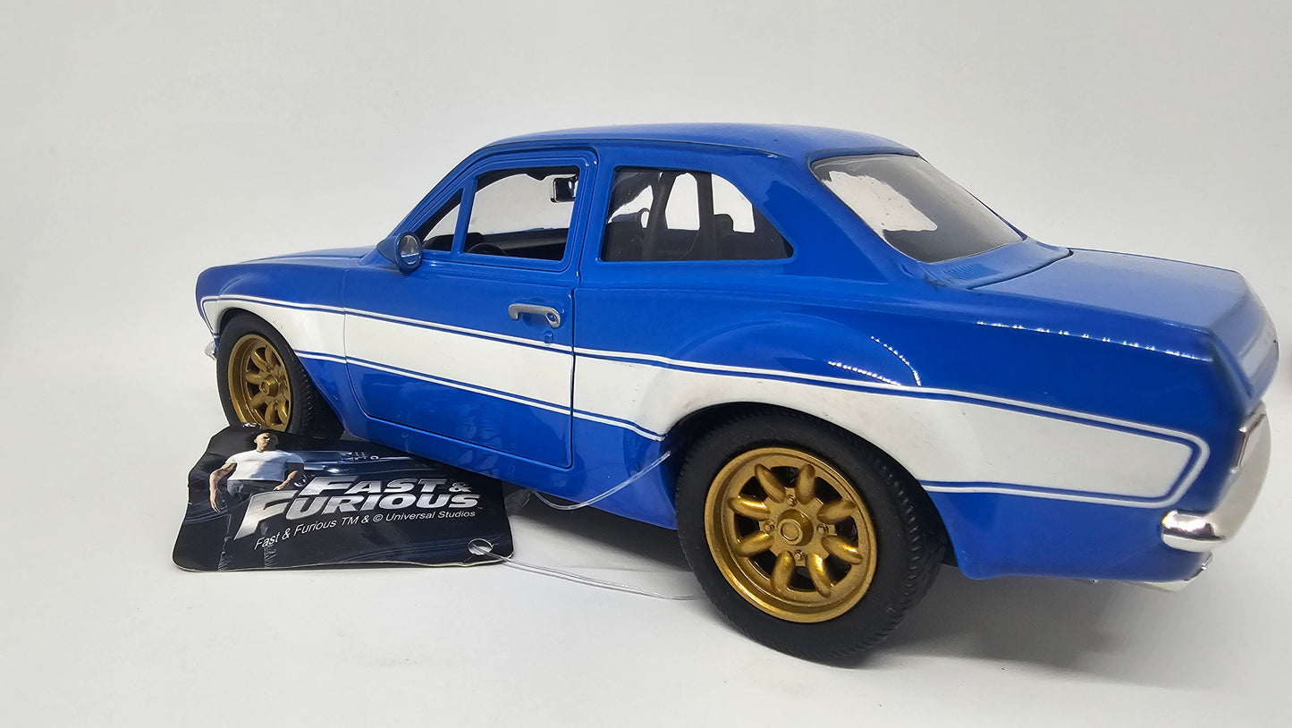 Ford Escort MK1 RS1600 1970 de Brian - "RAPIDO Y FURIOSO 6" - Escala 1/24 - Jada (sin caja)