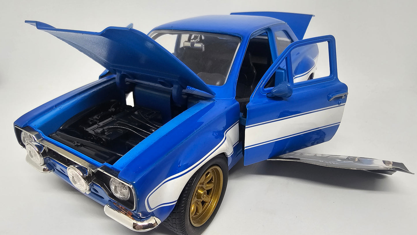 Ford Escort MK1 RS1600 1970 de Brian - "RAPIDO Y FURIOSO 6" - Escala 1/24 - Jada (sin caja)