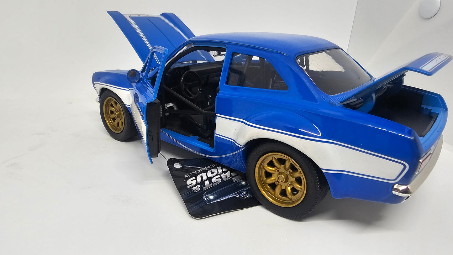 Ford Escort MK1 RS1600 1970 de Brian - "RAPIDO Y FURIOSO 6" - Escala 1/24 - Jada (sin caja)