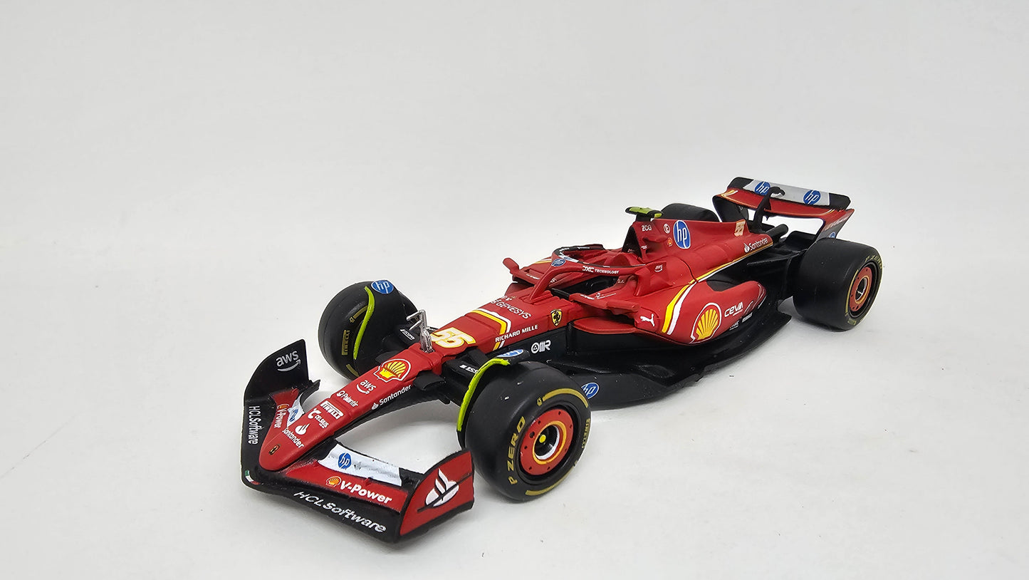 Ferrari F1 SF24 #55 Carlos Sainz - 2024 - F1 Burago Escala 1/43