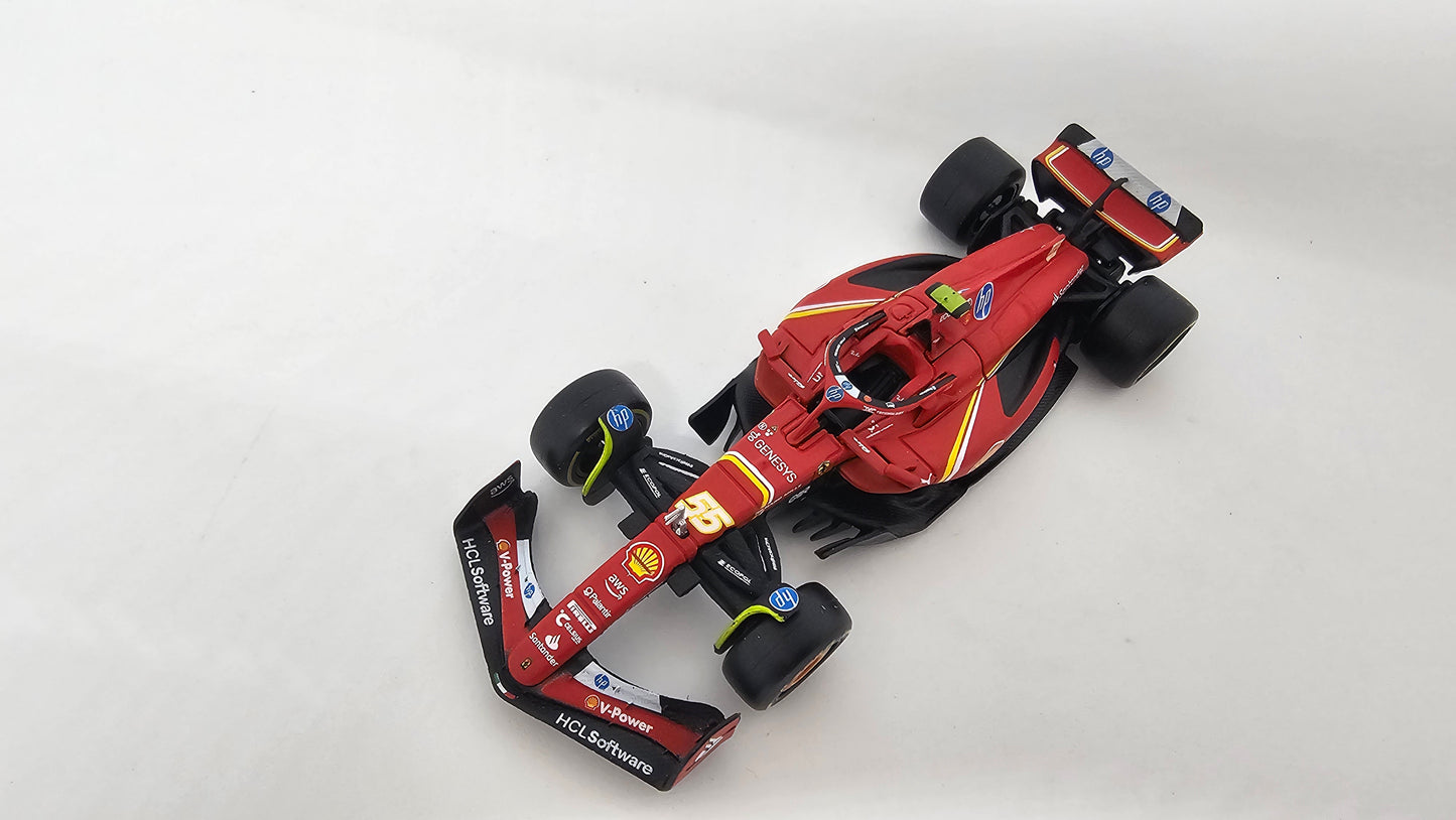Ferrari F1 SF24 #55 Carlos Sainz - 2024 - F1 Burago Escala 1/43