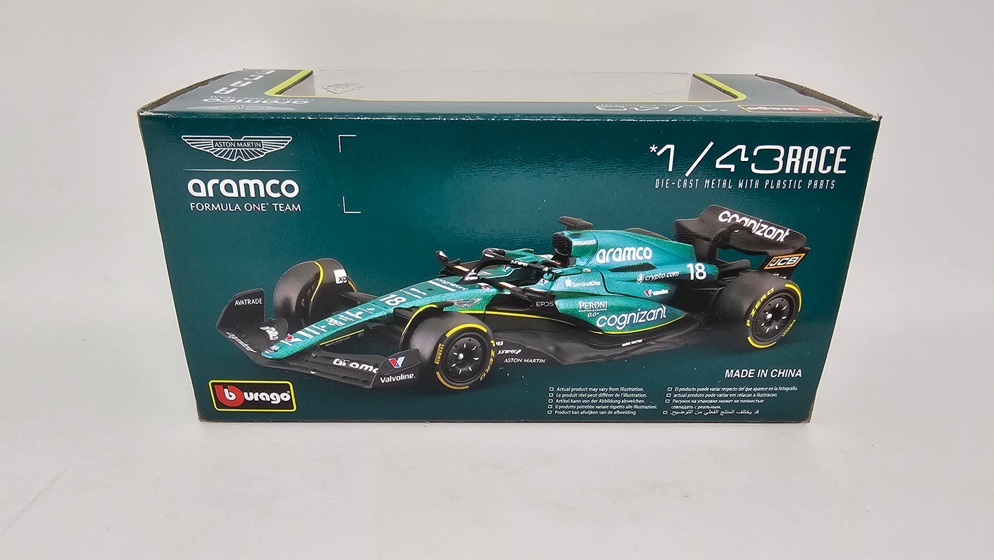 Aston Martin Cognizant Formula 1 Team AMR23 #18 Lance Stroll - 2023 - F1 Burago Escala 1/43