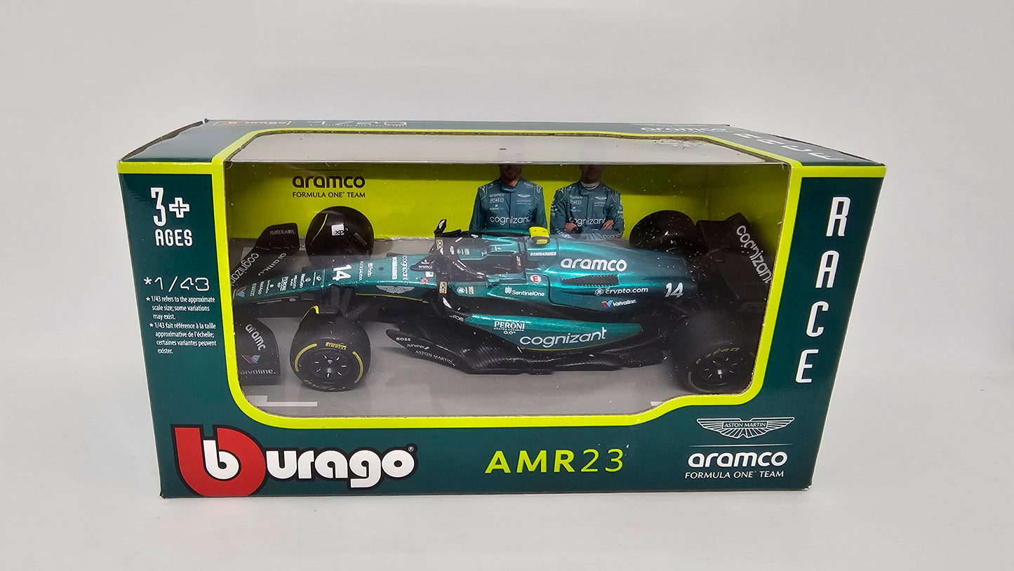 Aston Martin Cognizant F1 Team AMR23 #14 Fernando Alonso - 2023 - F1 Burago Escala 1/43