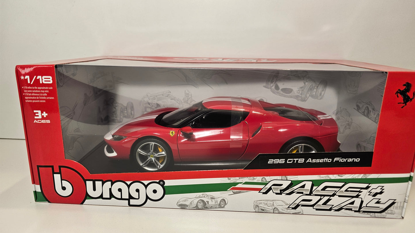 Ferrari 296 GTB ASSETTO FIORANO - Escala 1/18 - Burago