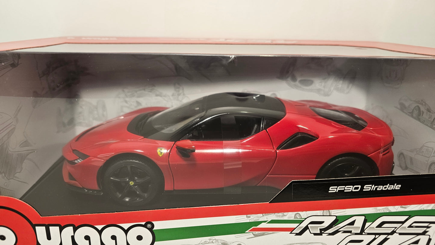 Ferrari SF90 Stradale - Escala 1/18 - Burago