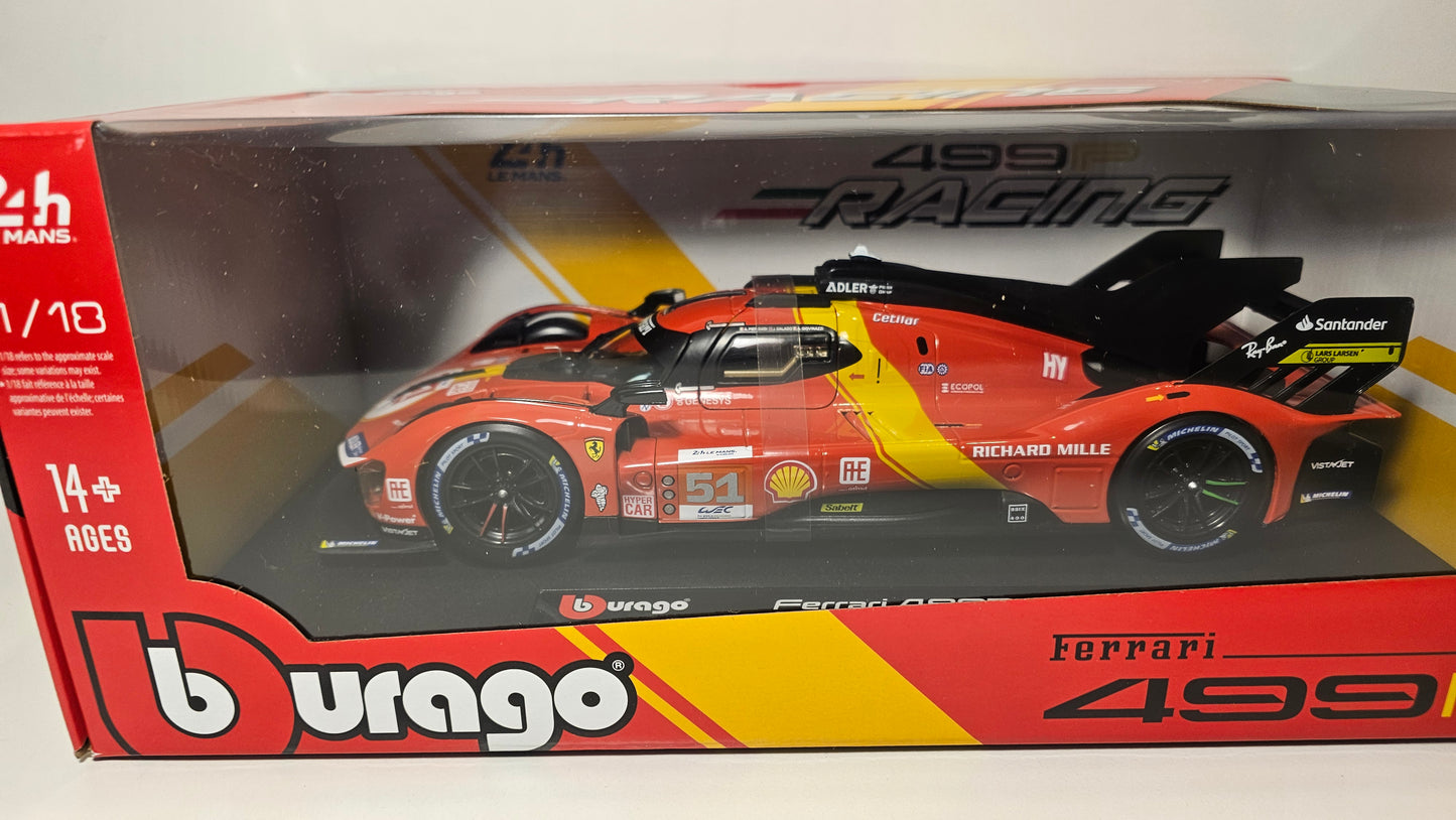 Ferrari 499P LE MANS - Escala 1/18 - Burago