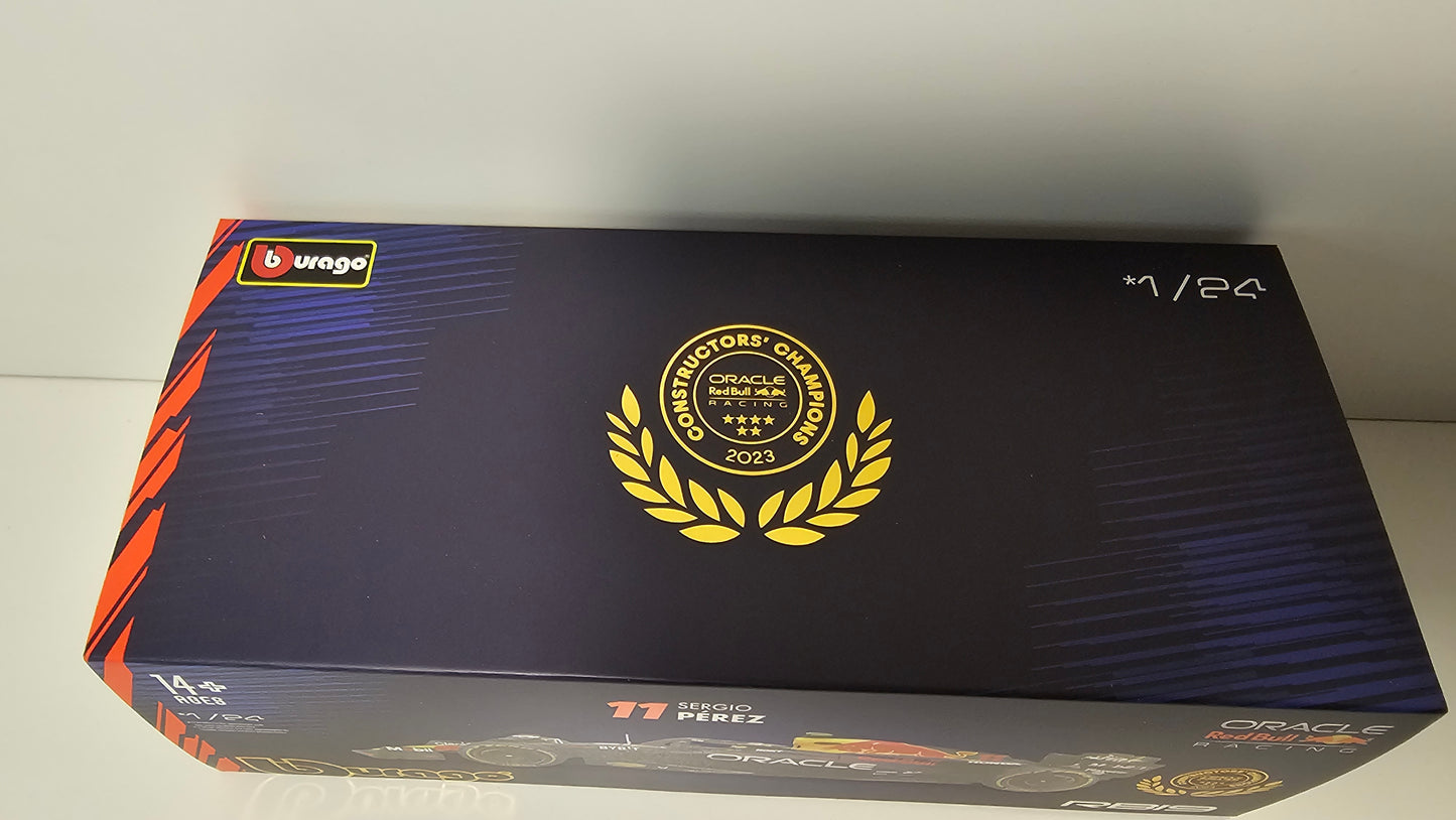 Red Bull Racing F1 RB19 #11 Sergio Perez 2023 - F1 Burago - Escala 1/24 c/acrílico