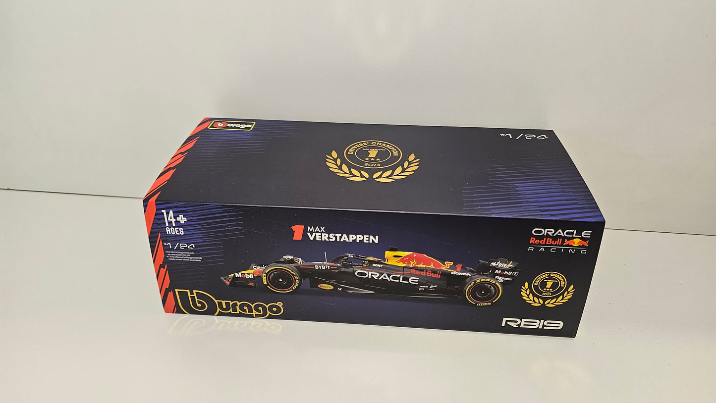 Red Bull Racing F1 RB19 #1 Max Verstappen 2023 - F1 Burago - Escala 1/24 c/acrílico