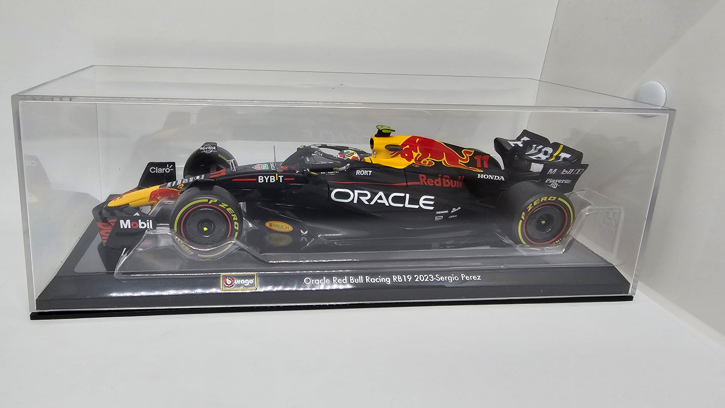 Red Bull Racing F1 RB19 #11 Sergio Perez 2023 - F1 Burago - Escala 1/24 c/acrílico