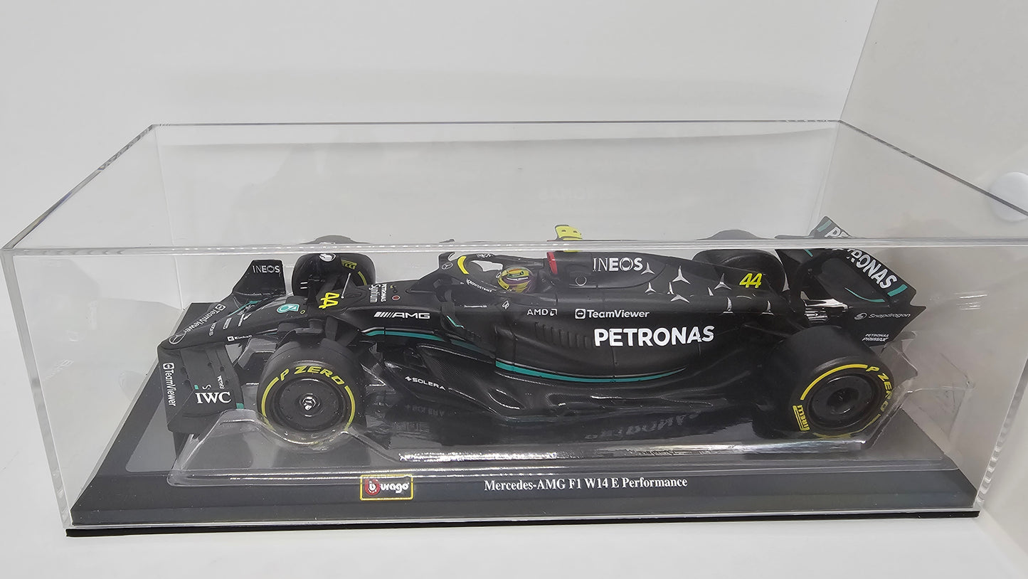 Mercedes AMG F1 W14 E Performance #44 L. Hamilton - 2023 - F1 Burago - Escala 1/24 c/acrílico