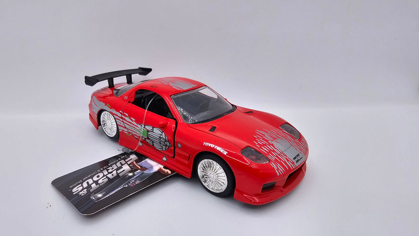 Mazda RX-7 1993 de Dominic Toretto - "RAPIDO Y FURIOSO" - Escala 1/32 - Jada