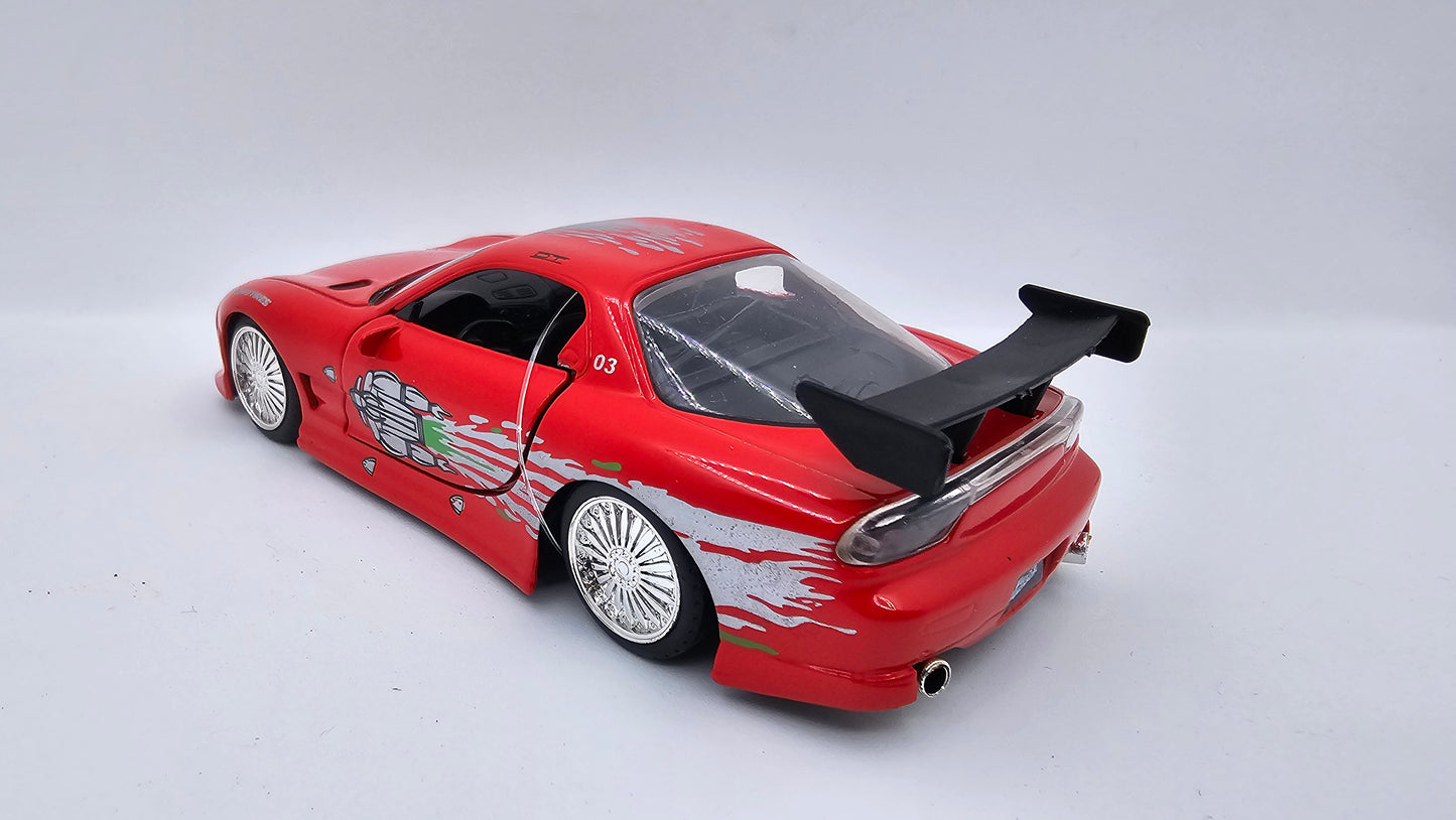 Mazda RX-7 1993 de Dominic Toretto - "RAPIDO Y FURIOSO" - Escala 1/32 - Jada