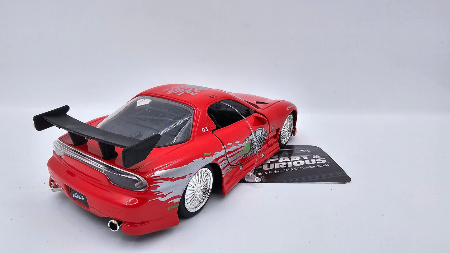 Mazda RX-7 1993 de Dominic Toretto - "RAPIDO Y FURIOSO" - Escala 1/32 - Jada