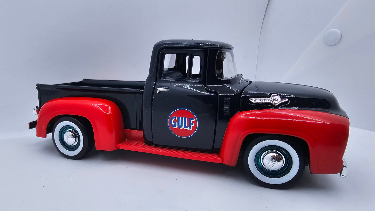 Ford F-100 Pick Up 1955/56 GULF - Escala 1/24 - Motormax (sin caja)