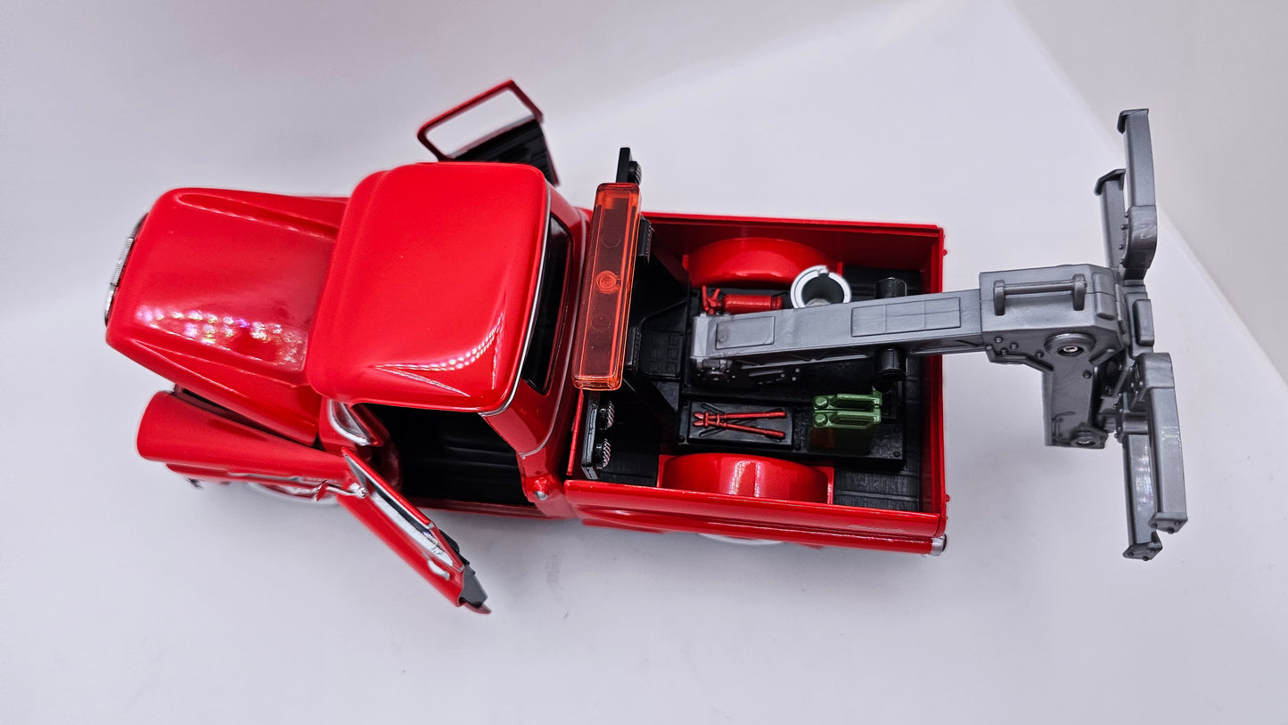 Chevy Apache 1958 Grúa - Escala 1/24 - Motormax (sin caja)