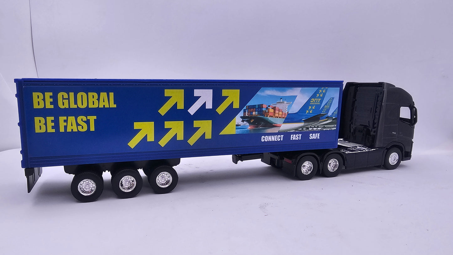 Camion Furgon Volvo FH - Escala 1/64 - Welly - (Sin Caja)